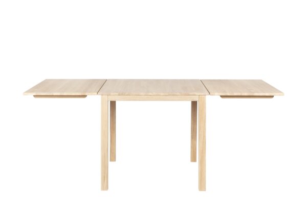 Haslev klassik dining table with two leaves in white oiled oak